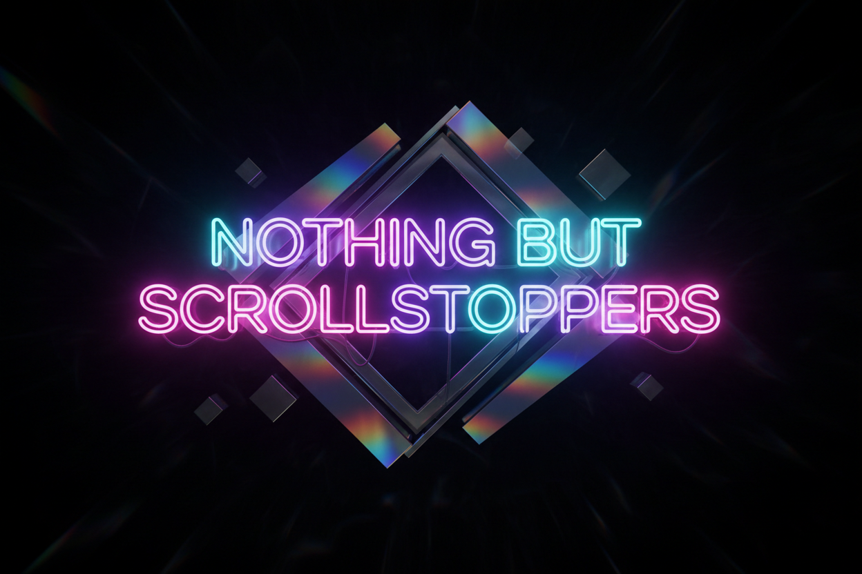 yes have it say in neaons Nothing but ScrollStoppers